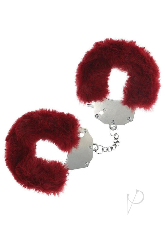 Ouch! Heavy-Duty Fluffy Handcuffs - Burgundy