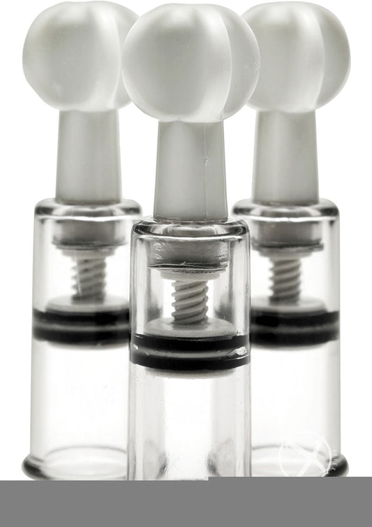 Size Matters Twisted Triplets Nipple and Clit Suckers - Clear