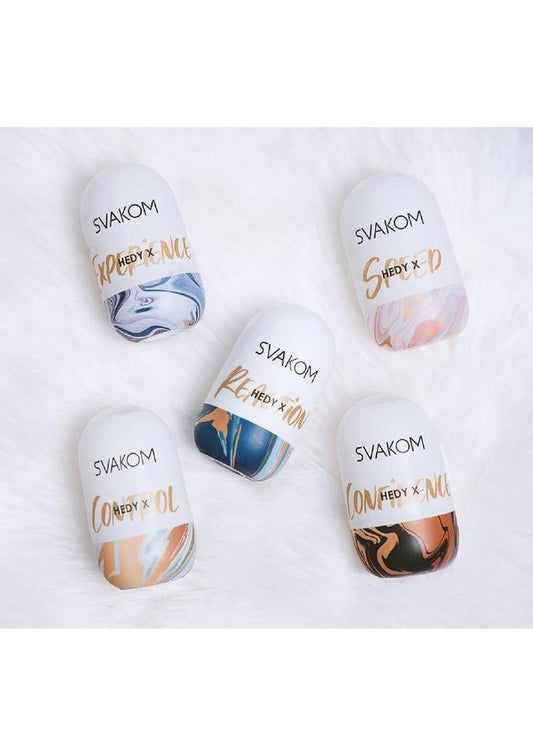 Svakom Hedy X-Mix Stroking Sleeve - Vanilla - 5 Piece/Set