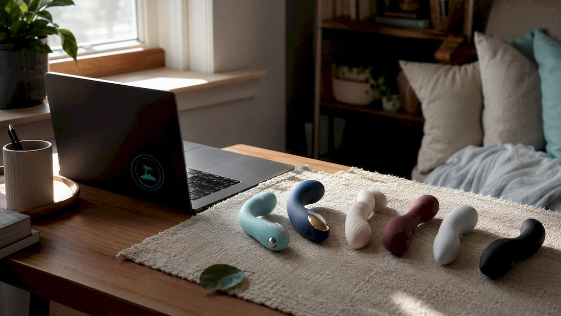 Variety of G-spot vibrators on bedside table