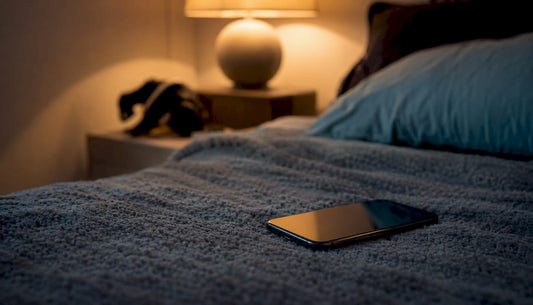 Smartphone held in hand for private intimate texting
