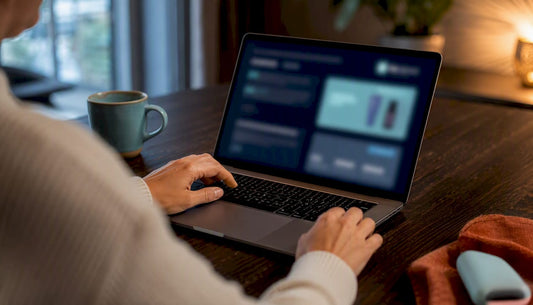 Shopper reviewing intimate wellness retailer