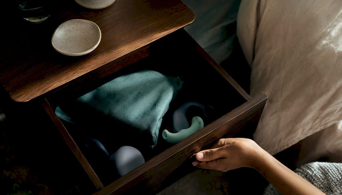 Discreet wellness items in a private drawer