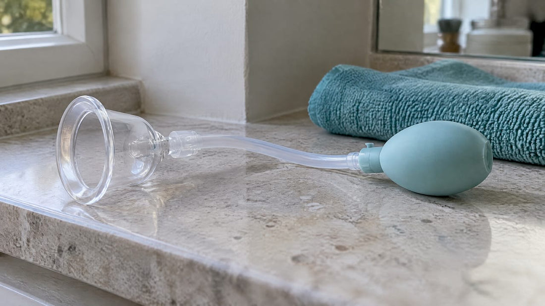 Clitoral suction pump with clear cup and bulb