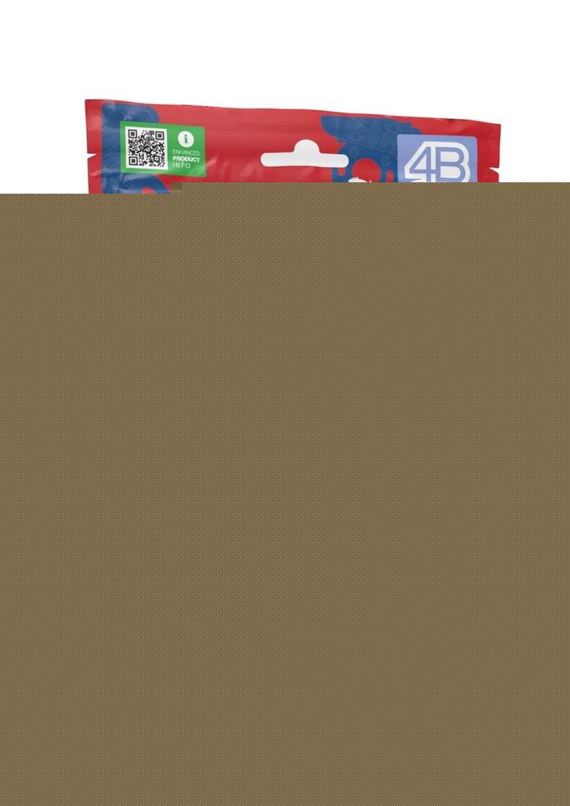 4b Double Wammy Silicone Rechargeable Dual Vibrating Couples Cock Ring - Blue/Blueberry