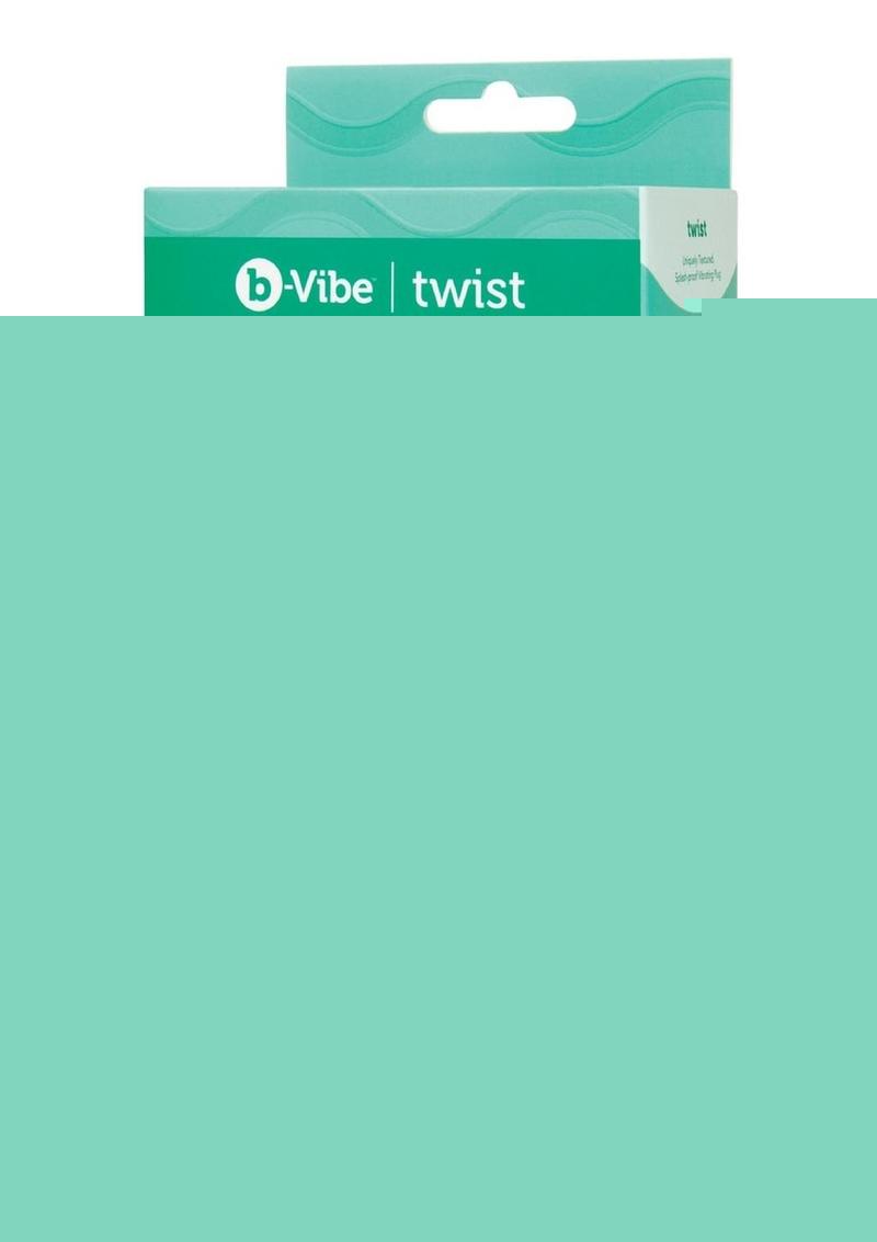 B-Vibe Twist Textured Rechargeable Silicone Anal Plug - Green