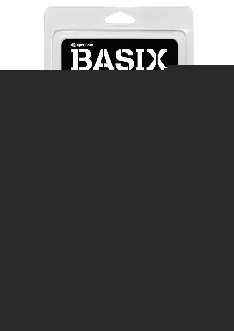 Basix Rubber Works 6.5in Dong with Suction Cup Waterproof - Black