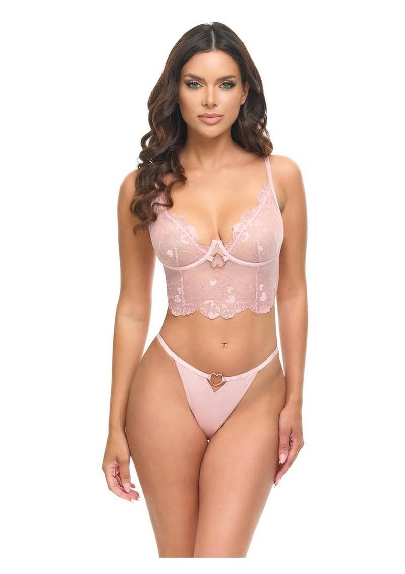 Clarissa Bustier - Pink - XLarge - Set