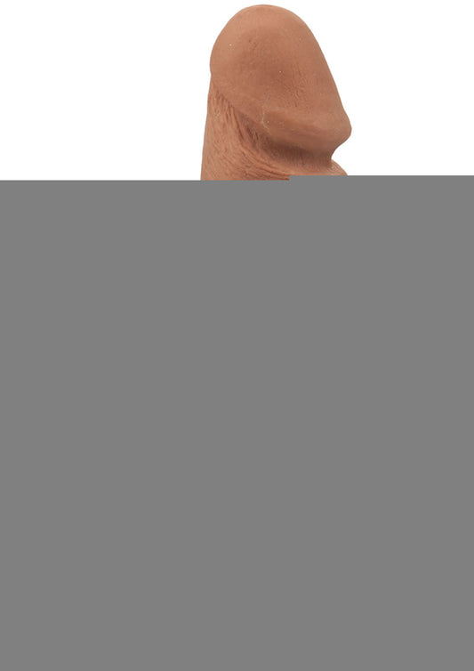 Noches Latina Pene Real Con Testiculos Dildo - Caramel - 8in