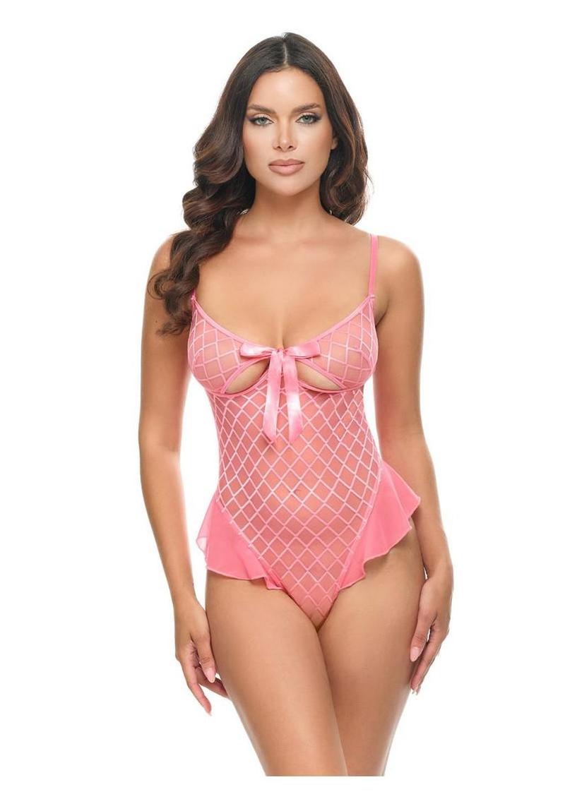 Oh LA LA Cheri Aubrielle Teddy - Pink - Large