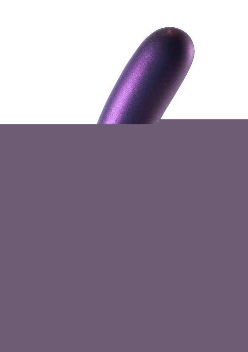Ouch! Smooth G-Spot Silicone Dildo 7in - Metallic - Purple