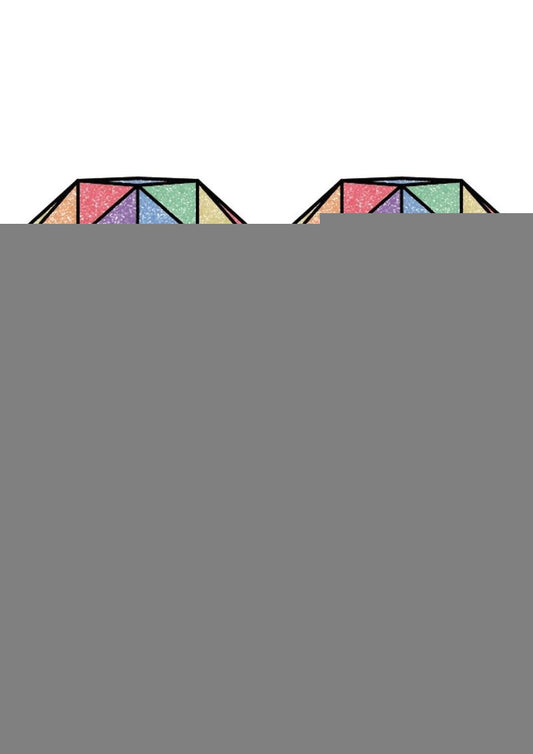 Peekaboos Diamonds Pasties - Multicolor/Rainbow