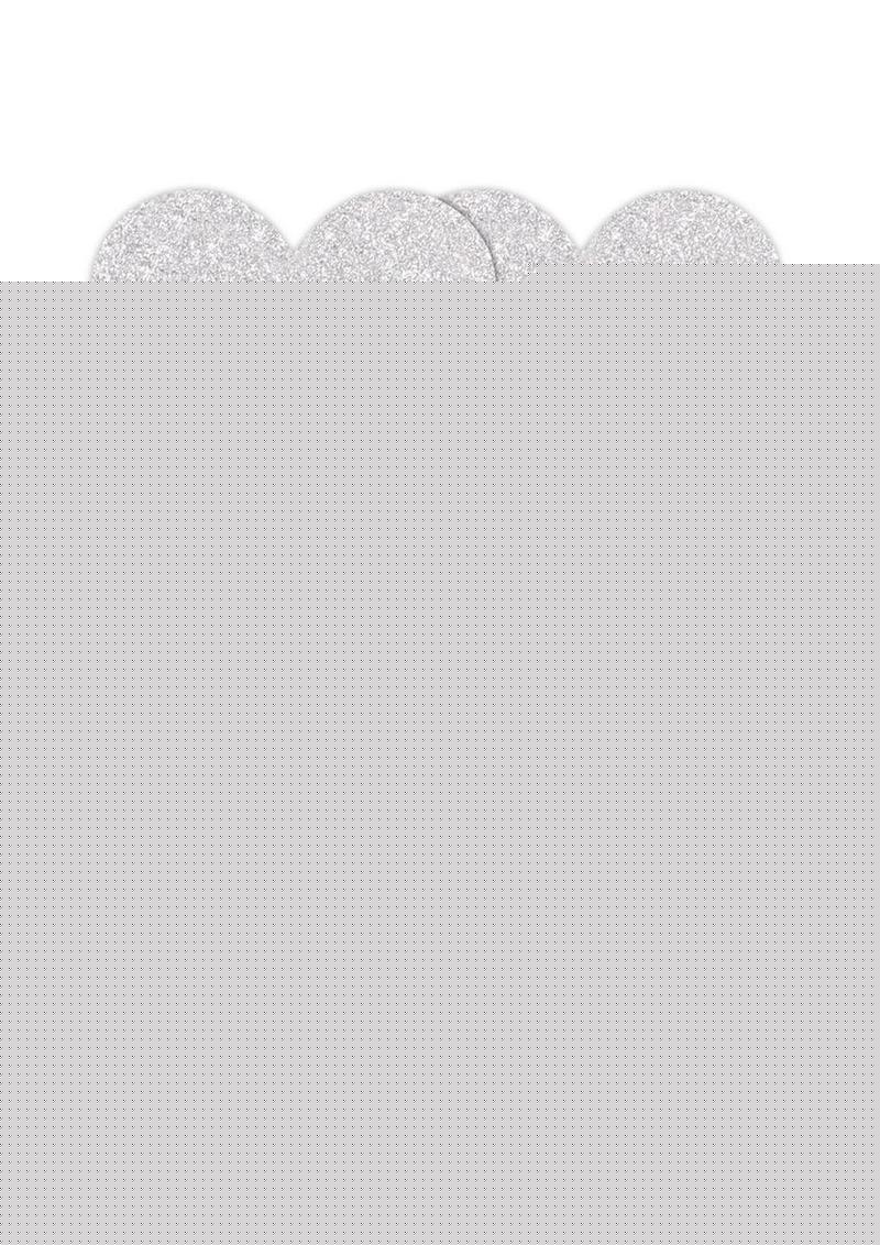 Pretty Pasties Glitter Hearts - Red/Silver