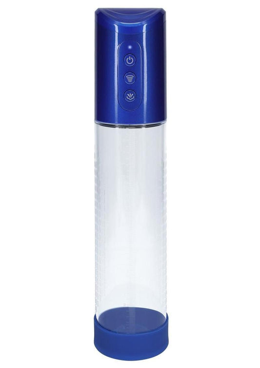 Pumped Hyperpump 3 Function Automatic Rechargeable Penis Pump - Metallic - Blue