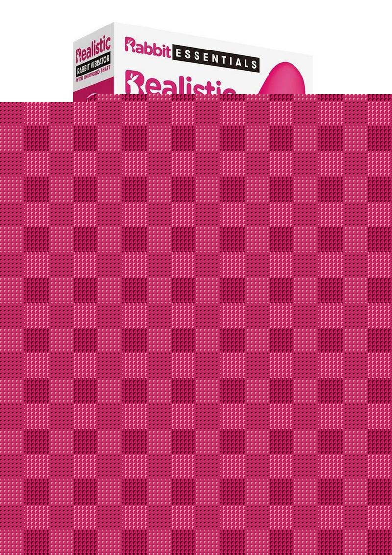 Rabbit Essentials Rechargeable Silicone Realistic Rabbit - Hot Pink/Pink