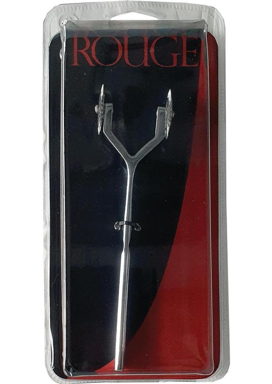 Rouge Two Prong Stainless Steel Pinwheel - Silver