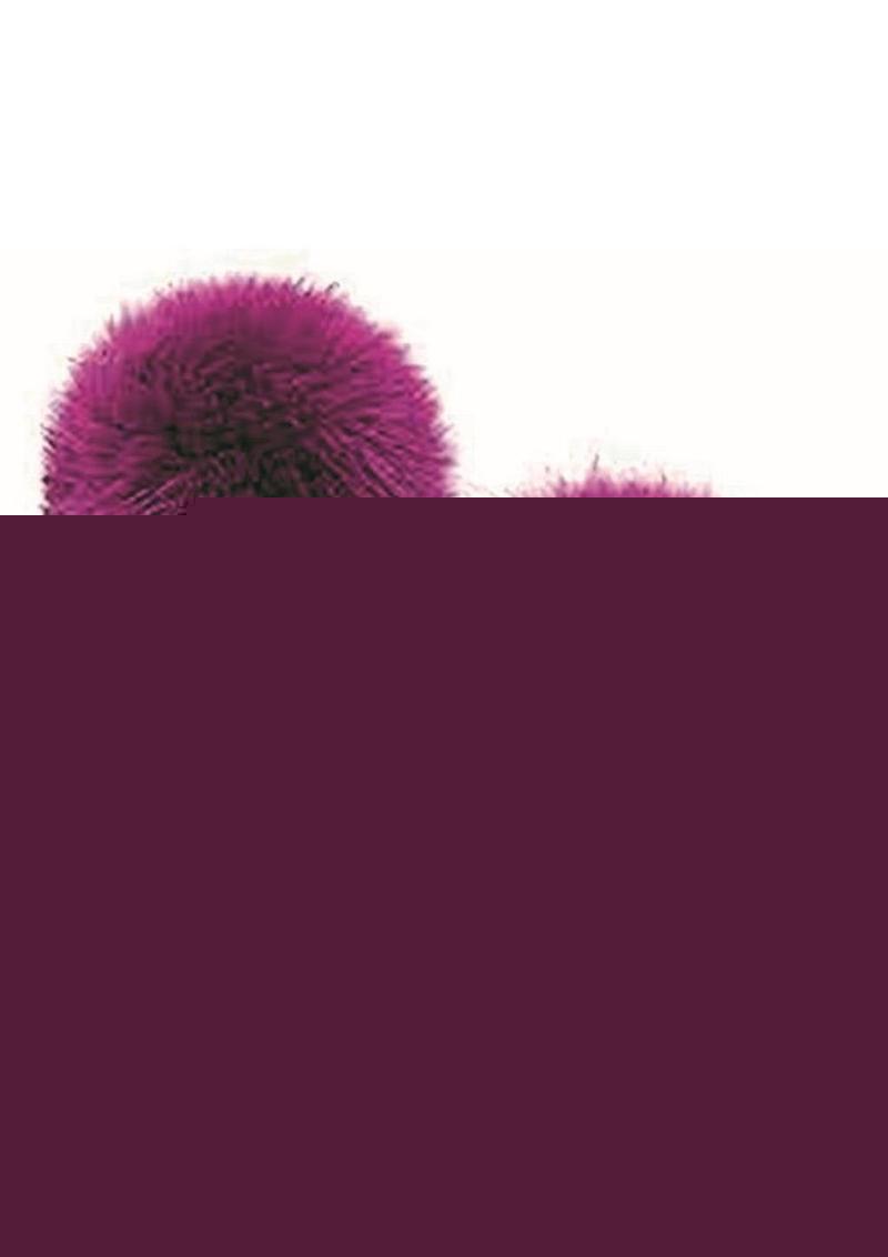 Sexy AF Nipple Clamps Puff Balls - Purple