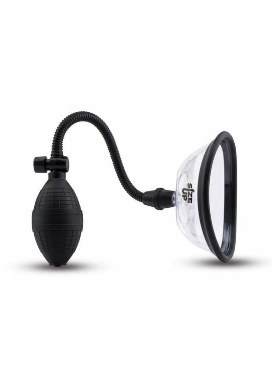 Size Up Classic Pussy Pump with Two Chambers - Black/Clear