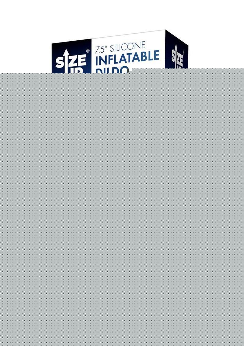 Size Up Ripple Inflatable Silicone Dildo - Black - 7.5in