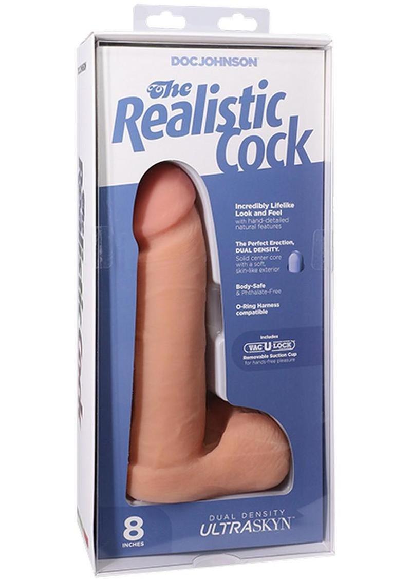 The Realistic Cock Ultraskyn Dildo - Vanilla - 8in