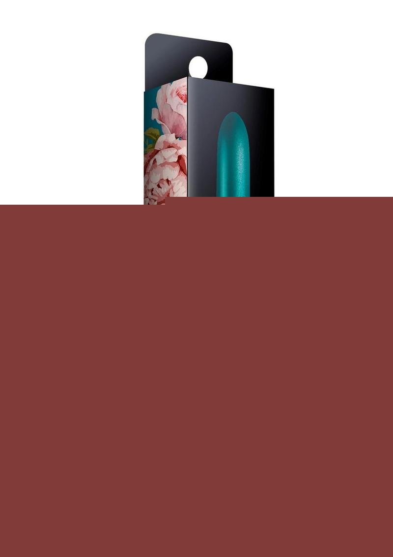 Touch Of Velvet Bullet Vibrator - Blue/Peacock Petals