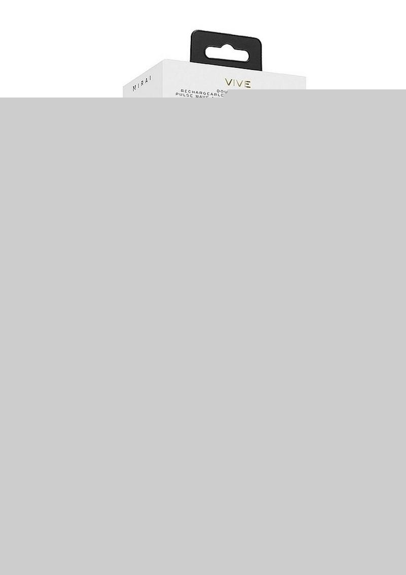 Vive Mirai Rechargeable Silicone Dual Motor Double Ended Bendable Pulse and Air Wave Vibrator - Purple