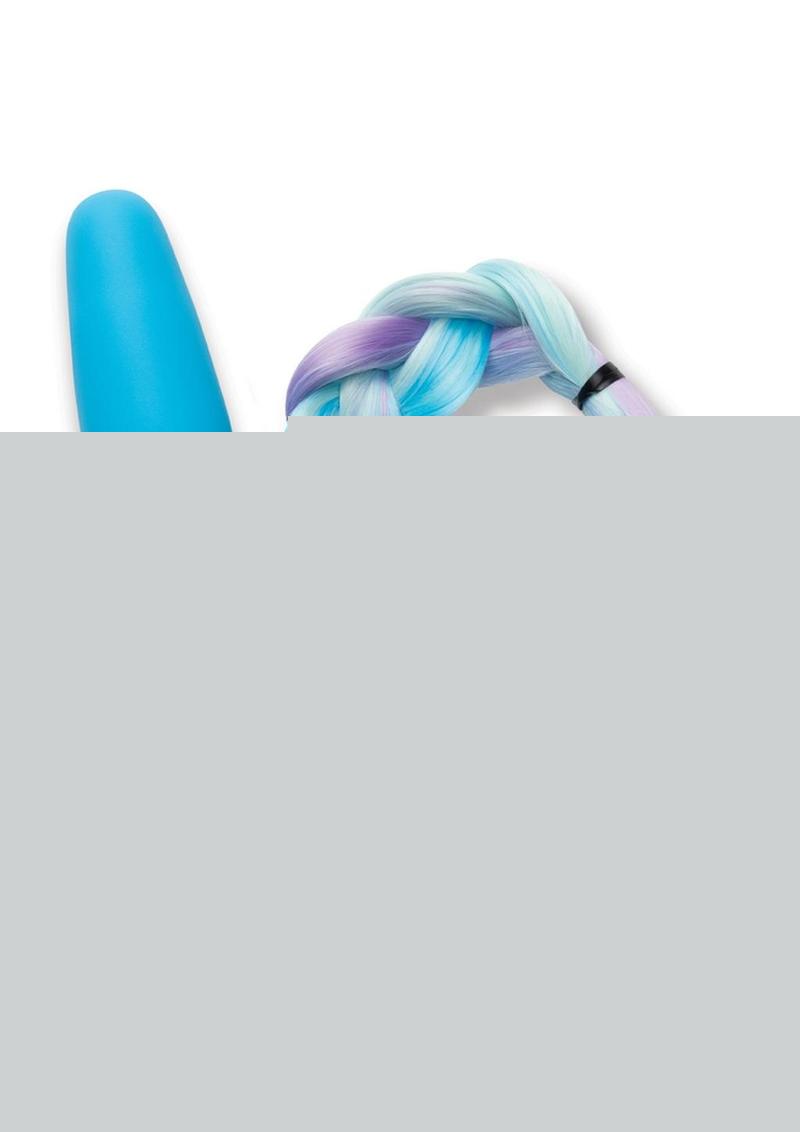 WhipSmart Silicone Plug 3.75in with Unicorn Tail - Blue