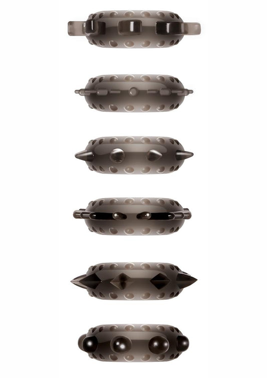 Zero Tolerance Cockstars Cock Ring Kit - Smoke - 6 Piece Kit