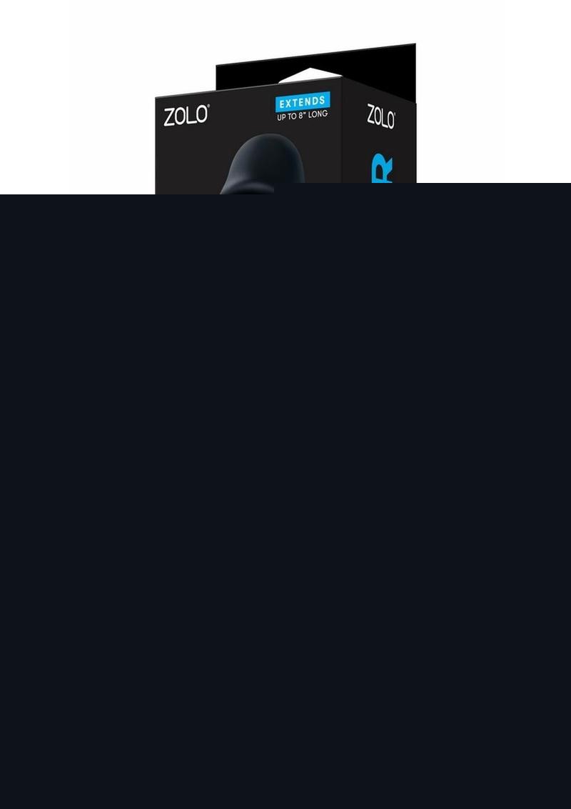 ZOLO Vibrating Remote Control Silicone Rechargeable Penis Extender Strap-On - Black